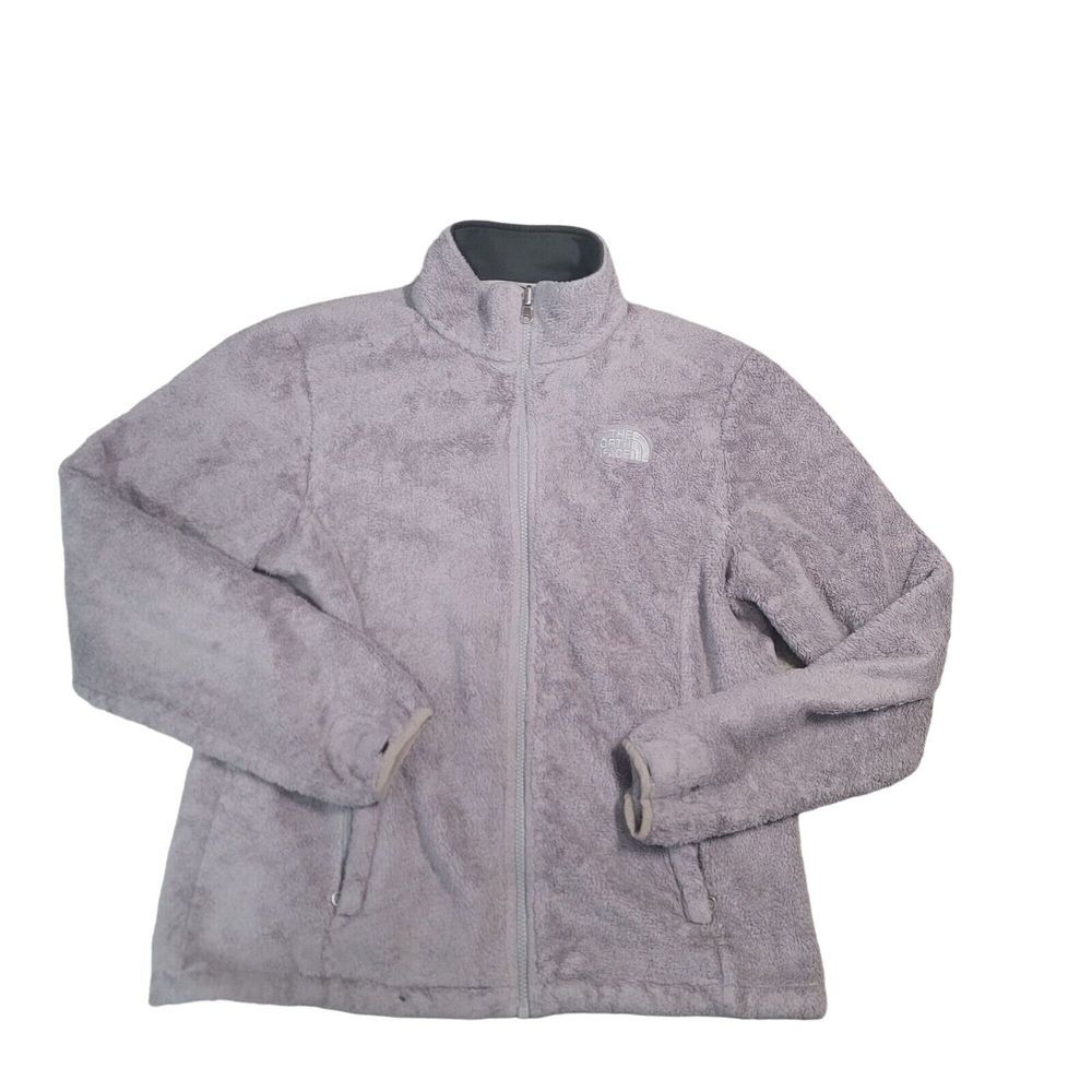 The North Face Osito Women's Size Medium Gray Full Zip Plush Fleece‎ Jacket